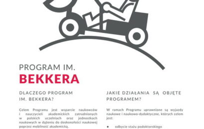Trwa nabór wniosków w Programie im. Bekkera